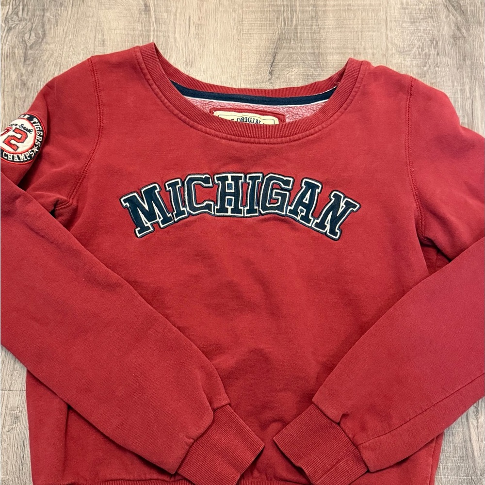 Brave Soul Red Michigan Sweatshirt